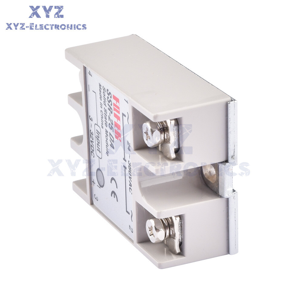 1-10PCS SSR-25DA Solid State Relay Module 25A DC 3V-32V Input AC 24V-380V Output