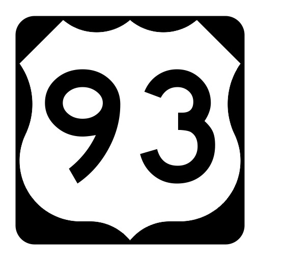US Route 93 Sticker Decal