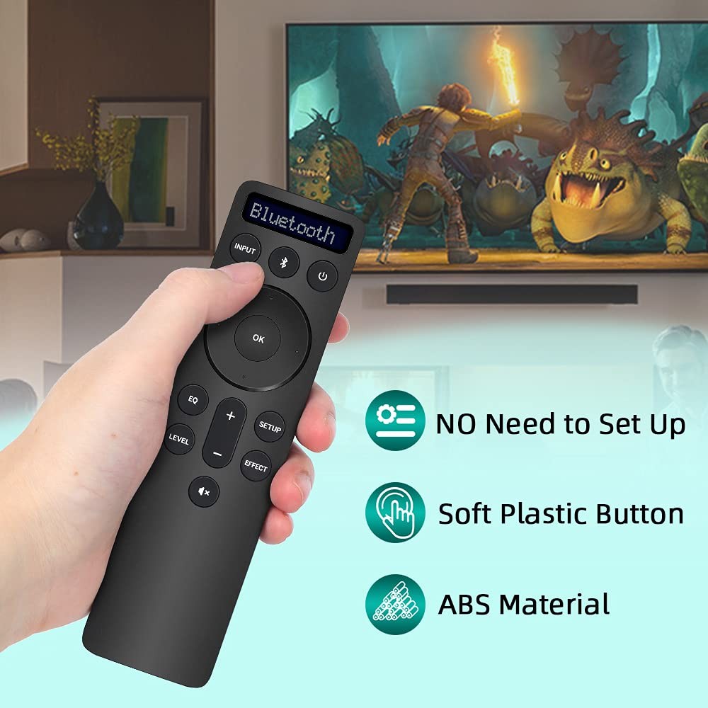 for Vizio Soundbars Bluetooth Backlit Display Remote Controller Black D51