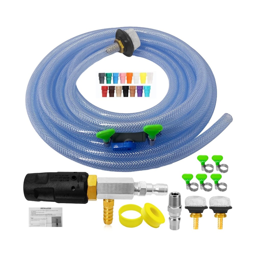 Adjustable Long Range Nozzle for Pressure Washer, Downstream Injection Spray ...