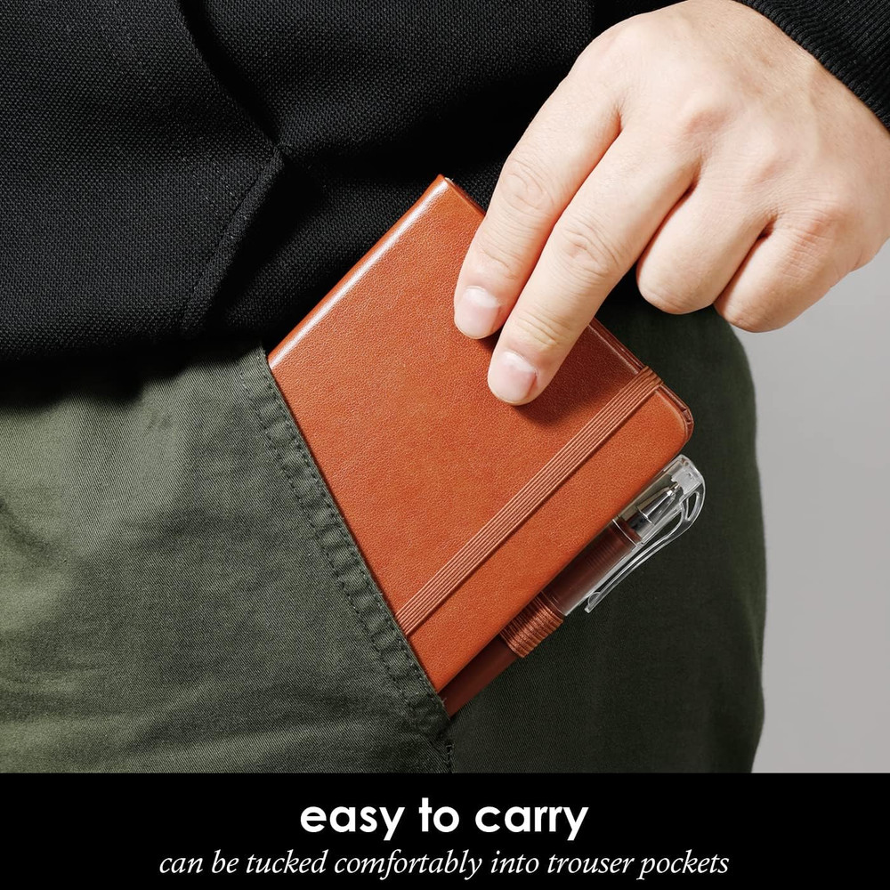 3 Pack Pocket Notebook Journals, Small Notepad Notebooks for Note Taking, A6 Min