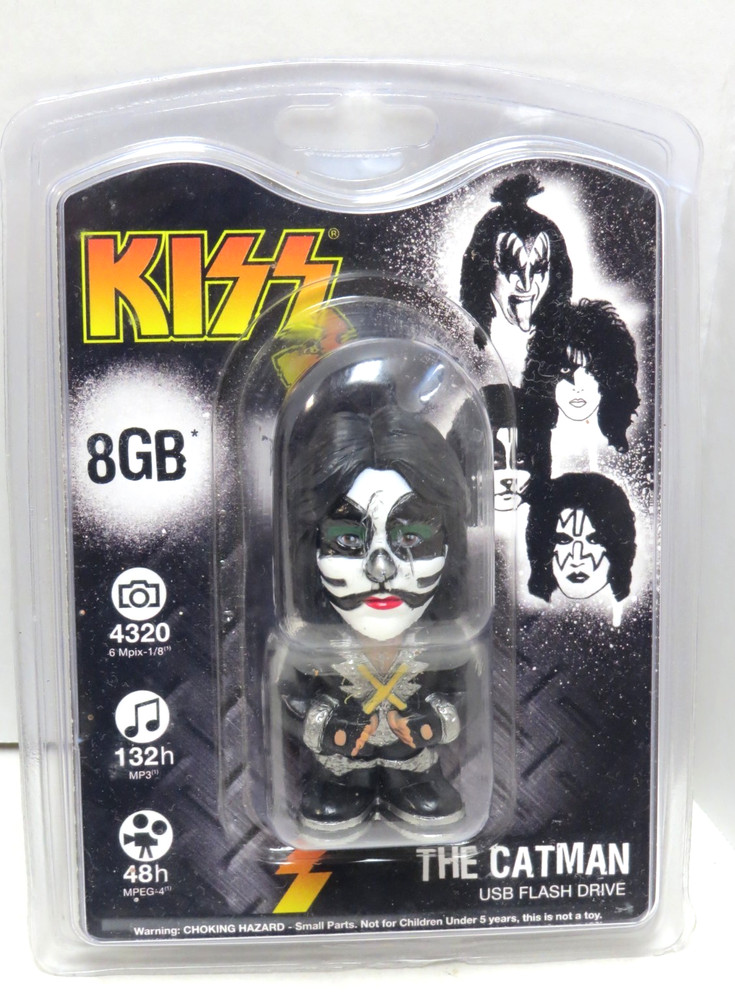 KISS FLASH DRIVE 8G COUNTER TOP DISPLAY BOX + COMPLETE SET OF 4