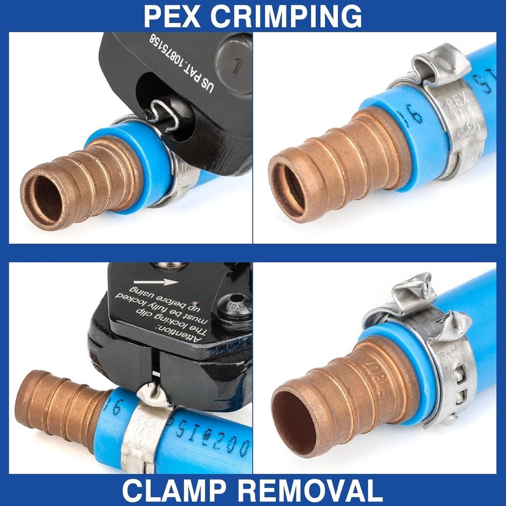 PEX Clamp Cinching Tool & 33-Piece Accessory Kit for Complete Plumbing Needs