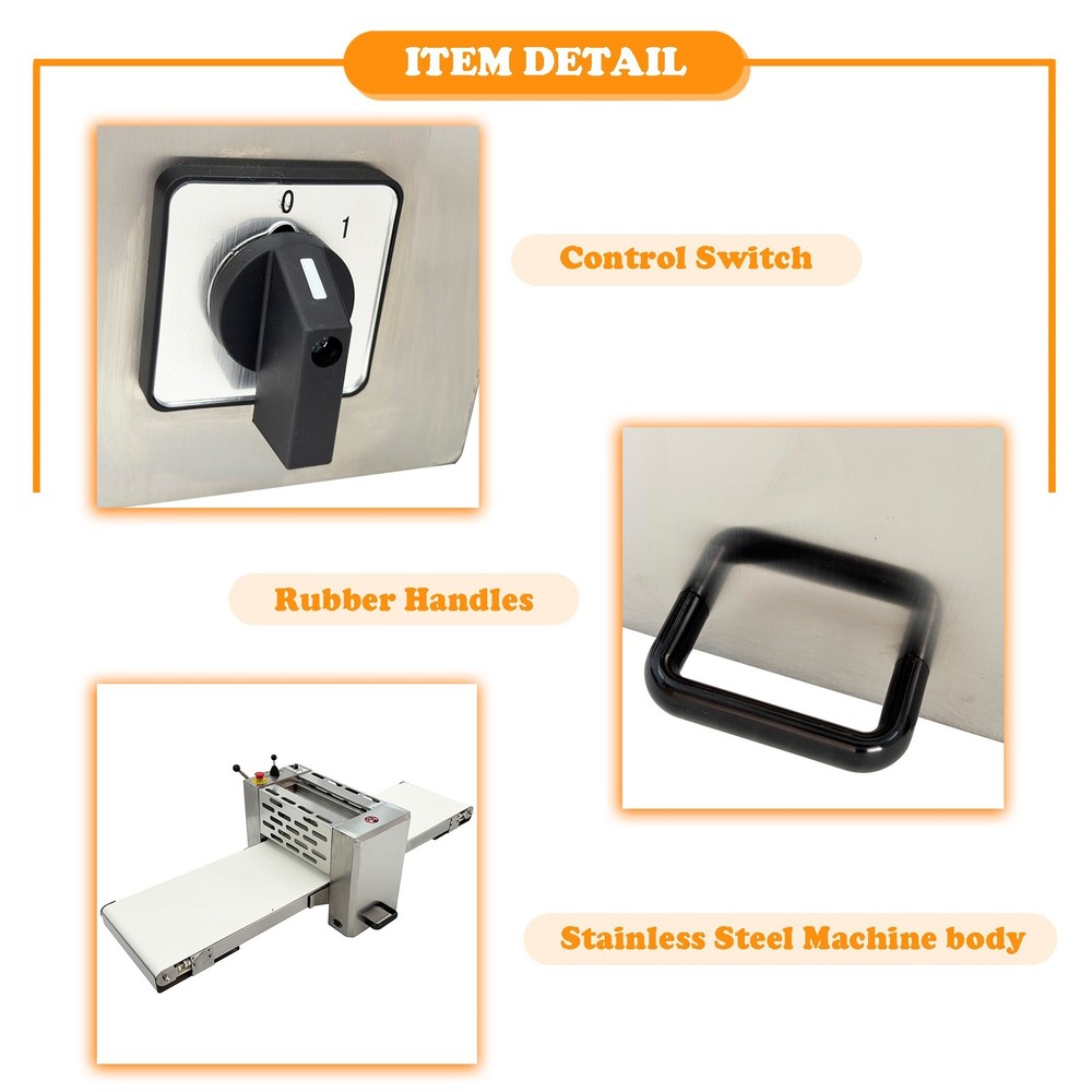 110V Mini Desktop Foldable Puff Pastry Machine Dough Sheeter Pressing Machine