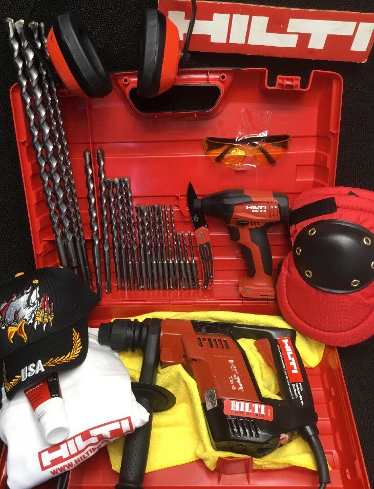 HILTI TE 5 HAMMER DRILL, FREE SID 2-A, REINFORCED HANDLE, BITS, FAST SHIP