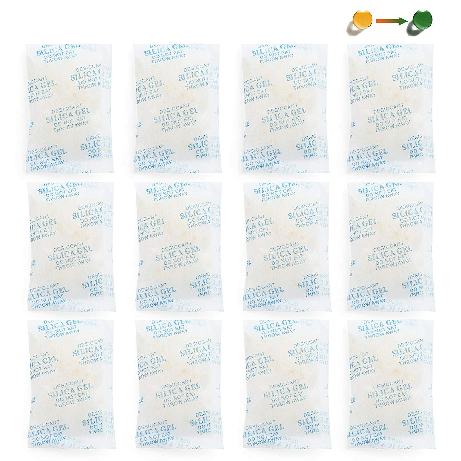 10 Gram Pack of 32 Silica Gel Packets Desiccant Dehumidifiers Moisture Absorber