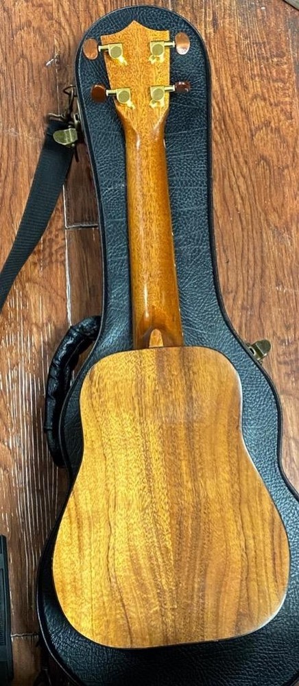 SONNY D TENOR KOA UKULELE W/ HARD CASE.