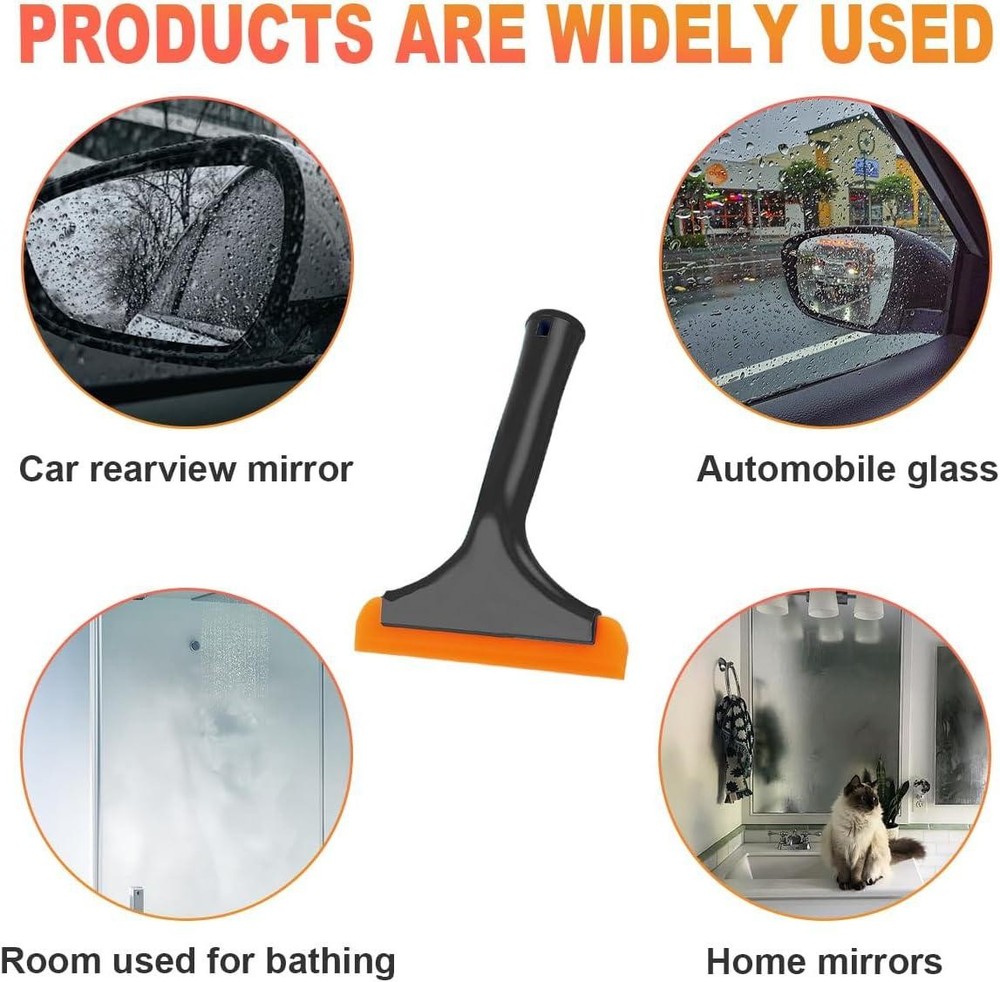 Mini Silicone Window Squeegee for Car Windshield Mirror Shower Glass Cleaning