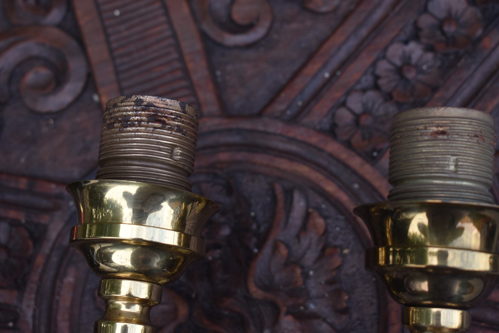 PAIR hollywood regency Bronze hand wall lights sconces maison charles 70s