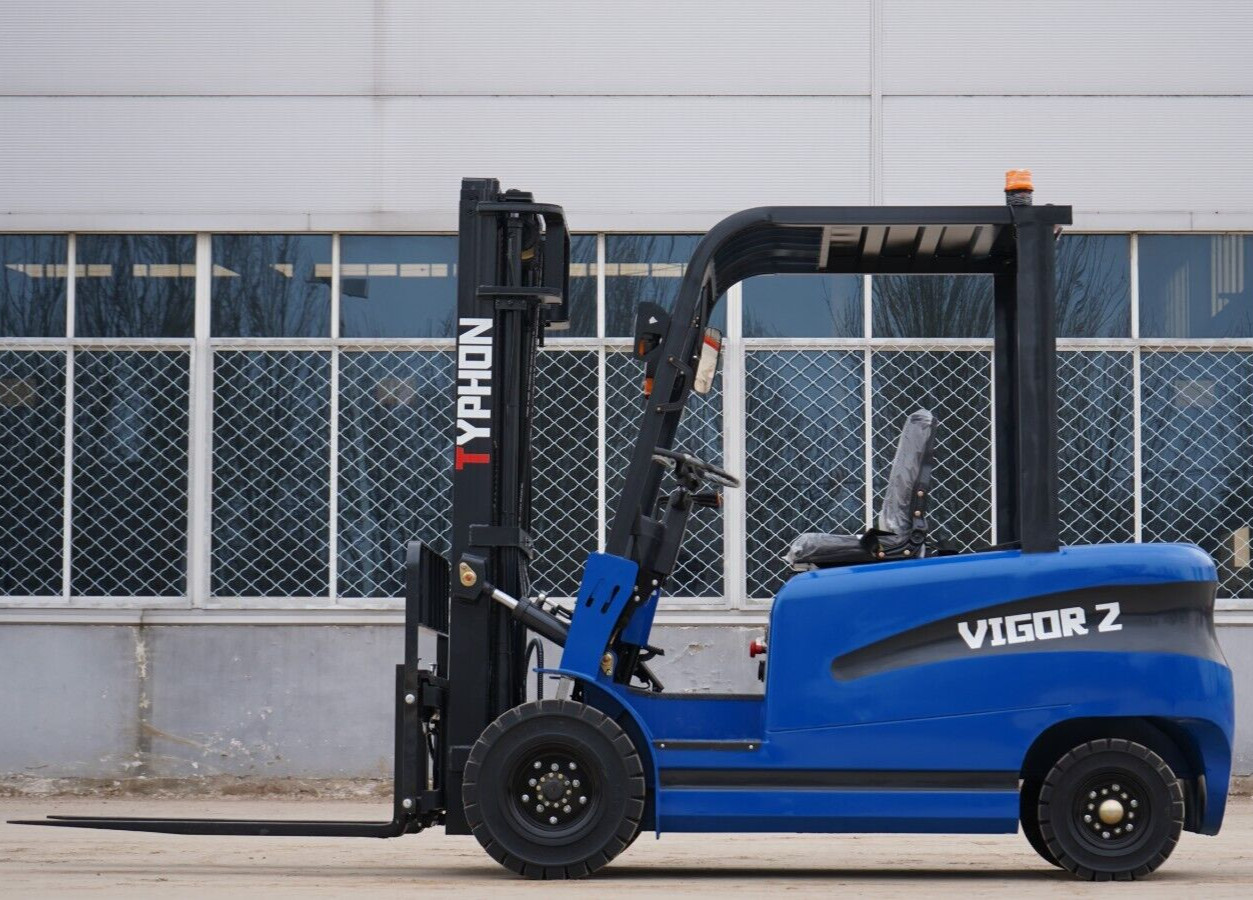 New 2 Ton Rated Capacity TYPHON Electric Forklift Lifter w Side Shift, 3 Stage