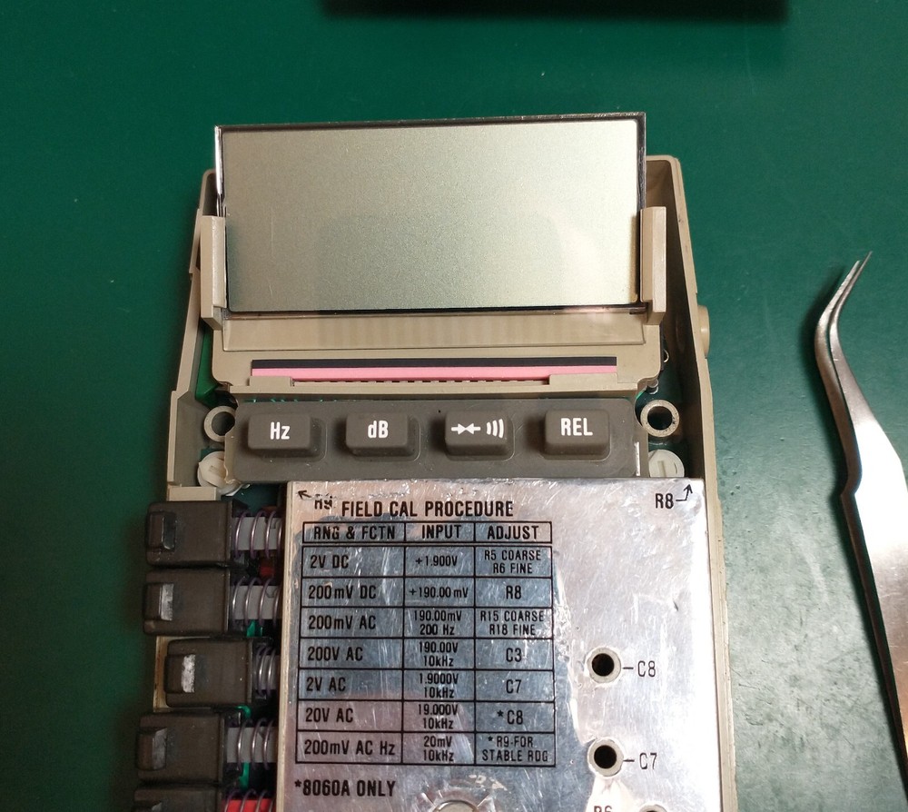 Fluke 8060A Replacement Display (custom designed, non-Fluke part)