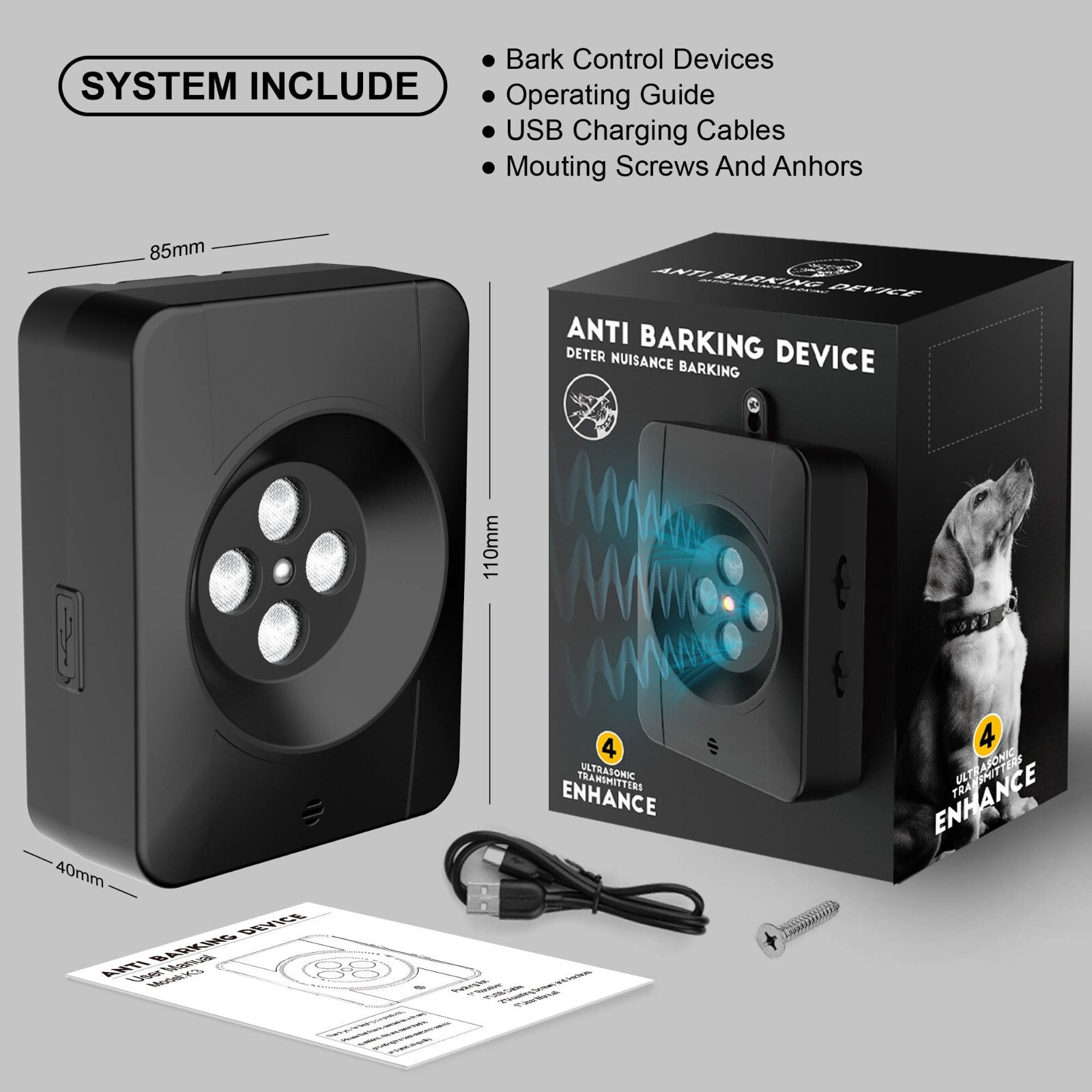 Anti Barking Devices, Ultrasonic Dog Barking Control Devices with 3 Modes