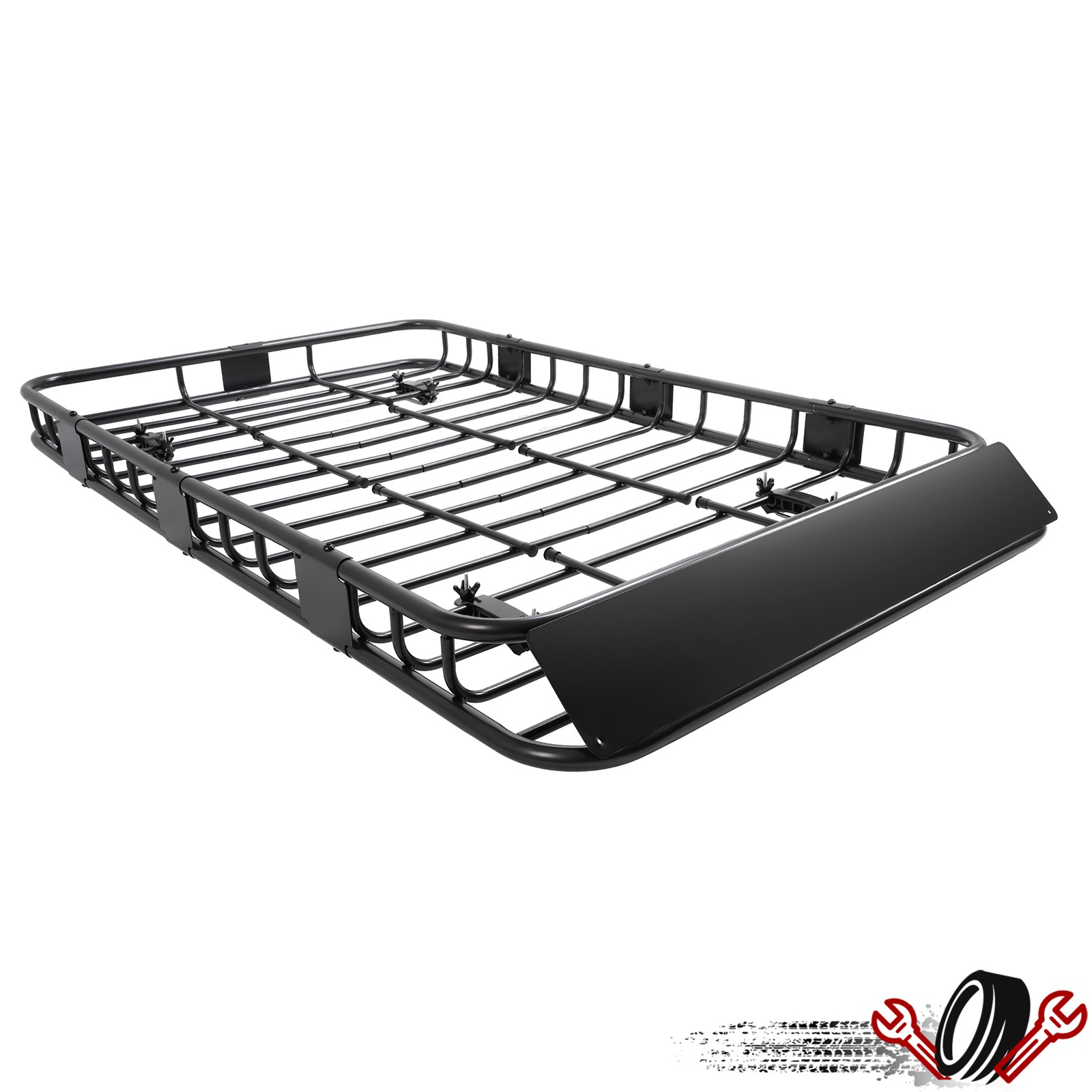 64'' Roof Rack 500LBS w/Extension Cargo SUV Top Luggage Carrier Basket Holder