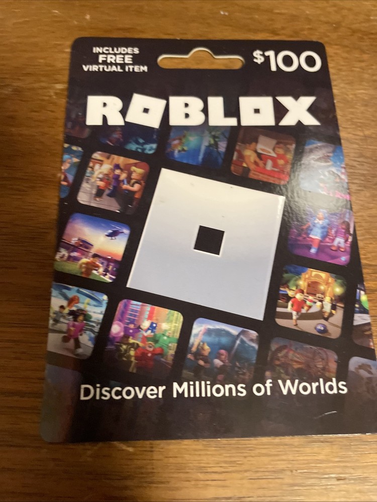 Roblox Physical Gift Card $100 [includes Free Virtual Item] Game Play