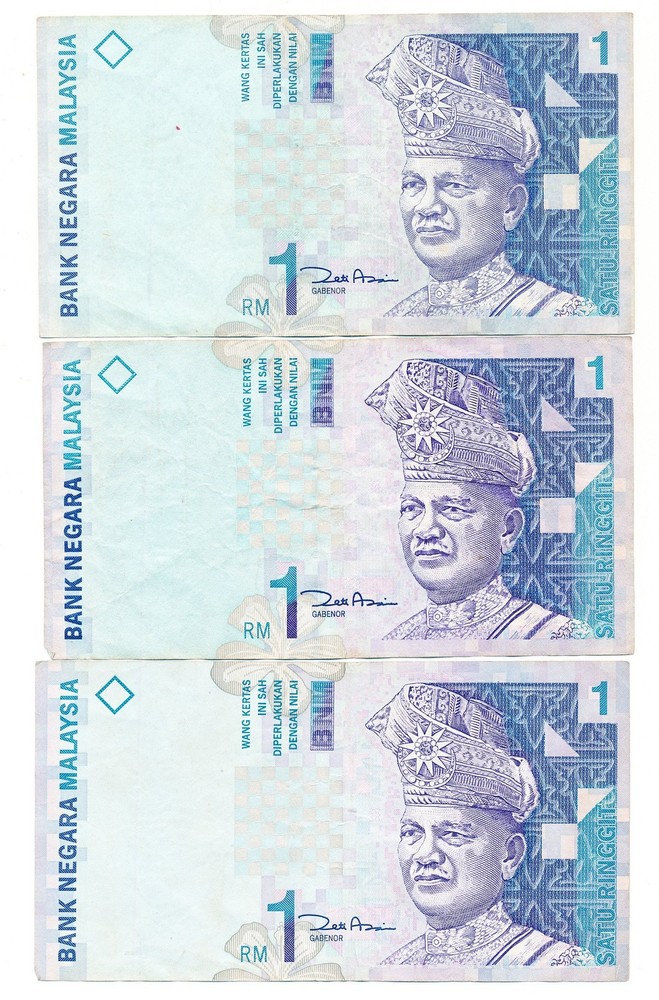 Bank Negara Malaysia 1 Ringgit      3 Pcs