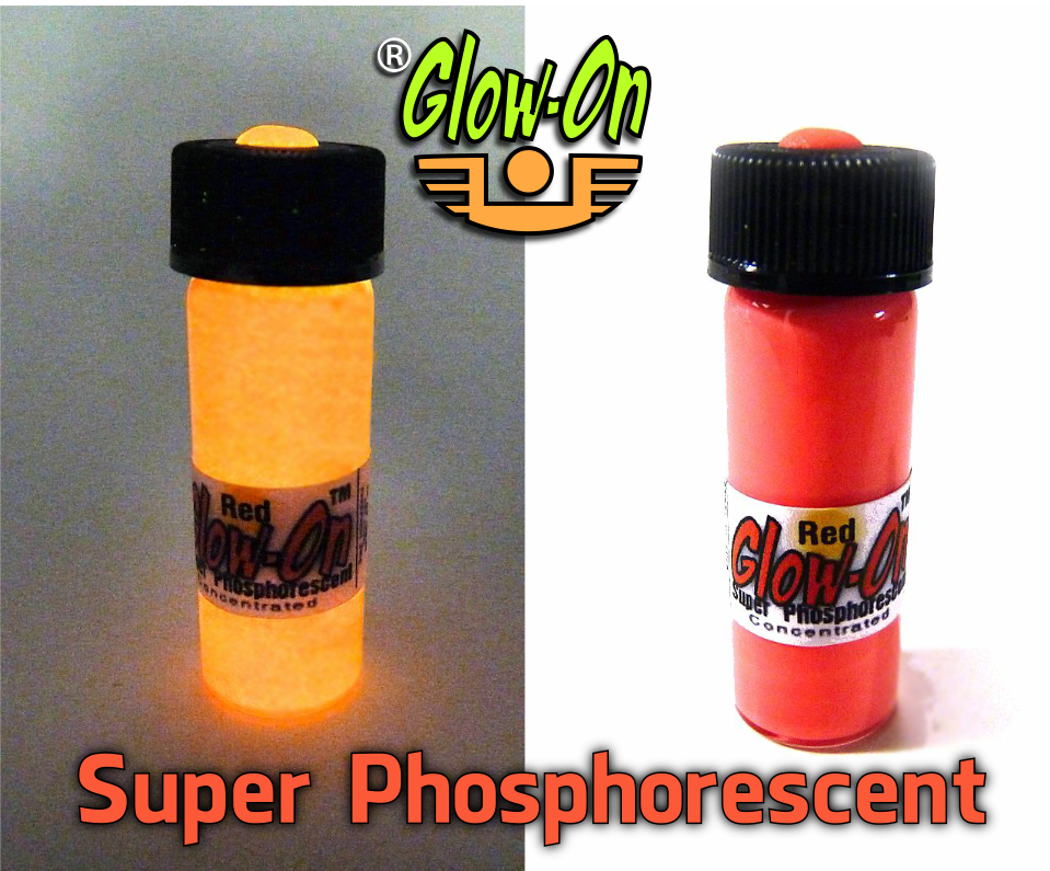 Glow-On RED Glow Paint For Gun Sights, Fishing Lures, 4.6 ml Vial, Bright