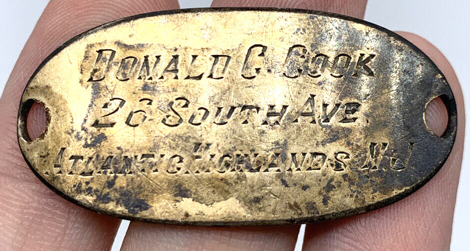 WWII Gold Filled Forstner ID Bracelet Sweetheart Atlantic Highlands NJ Cook