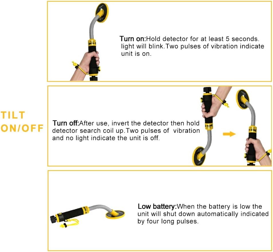 Underwater Metal Detector 100FT Waterproof Handheld Pinpointer High Sensitivity