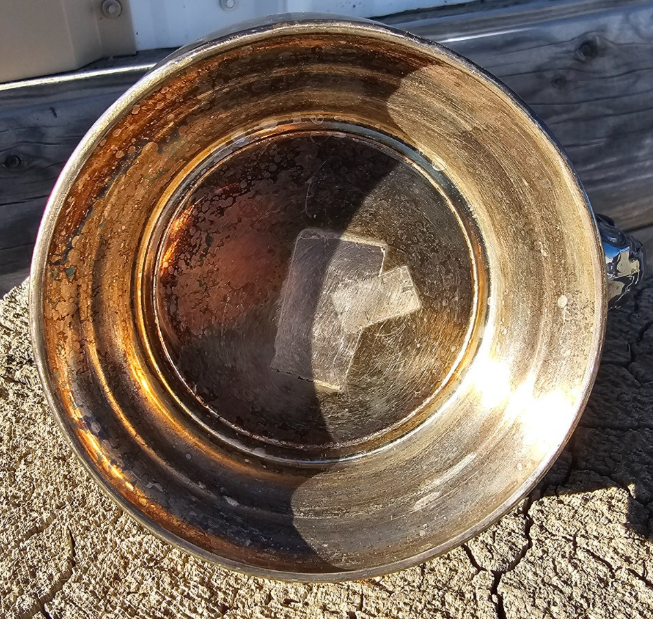 Vintage 1979 Silver Plate Trophy Teapot Kentucky State Fair Equitation
