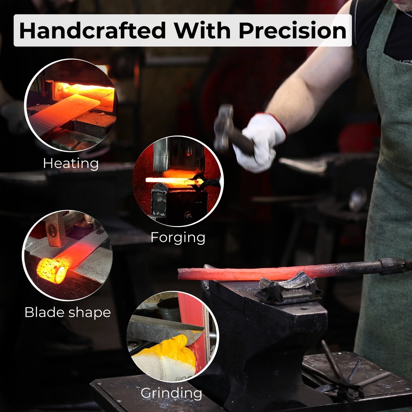 10in Blade Wood Splitting Froe Knife Blank Splitter Tool Steel Leather Sheath