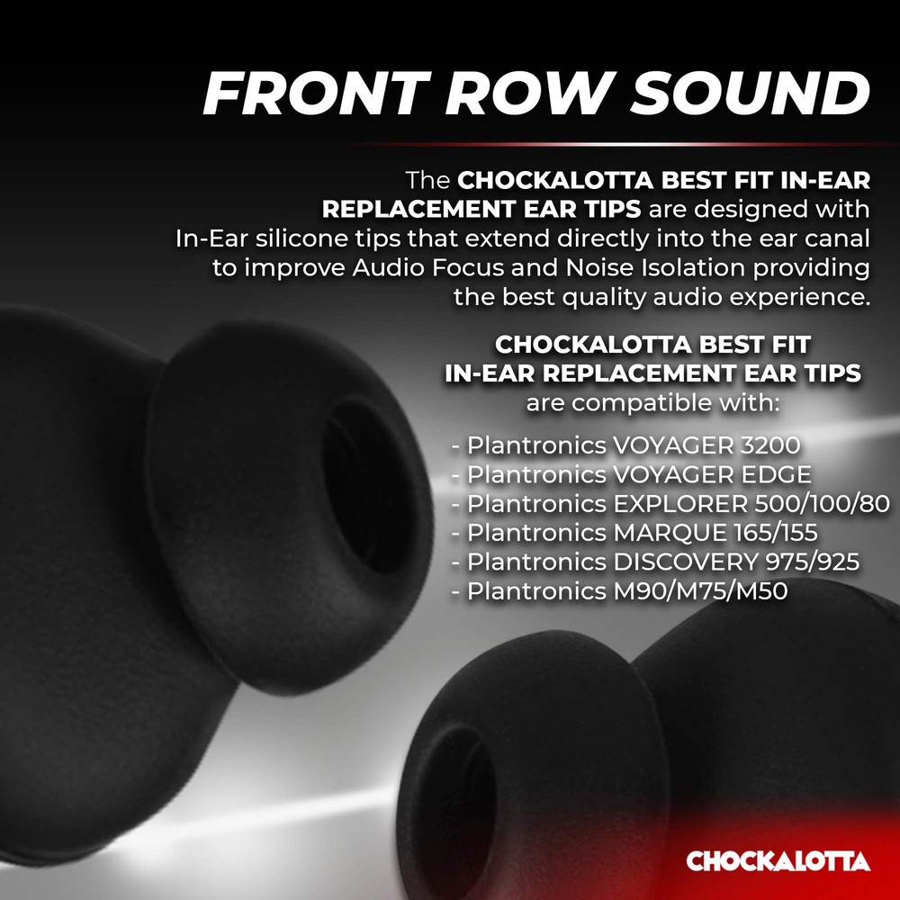 CHOCKALOTTA Eartips Upgrade Replacement Compatible RIGHT EAR, SMALL (3pcs)