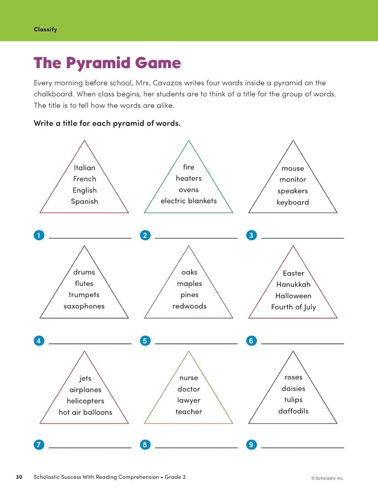 Scholastic Success with Reading Comprehension Grade 3 Workbook