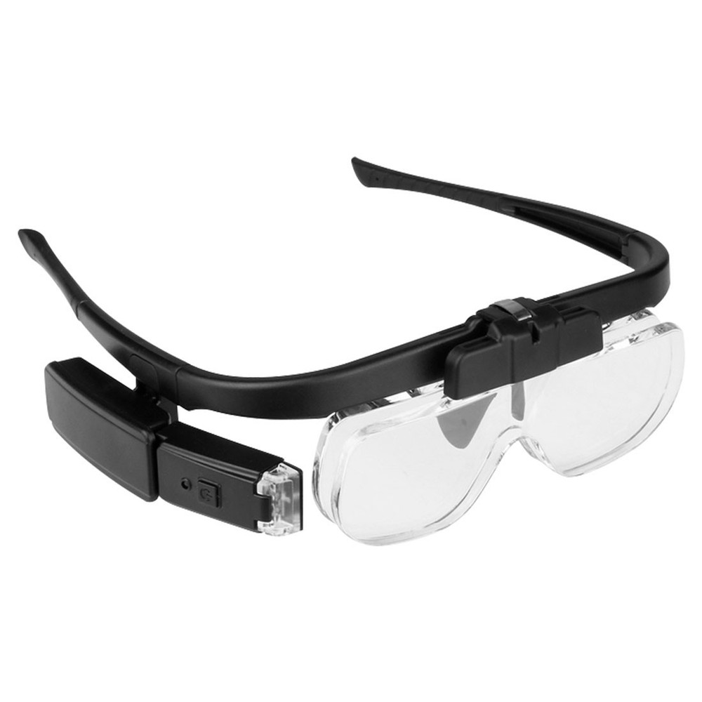 Rechargeable 6-Magnification LED Light Magnifying Glass Adjusting Magnifier Loop