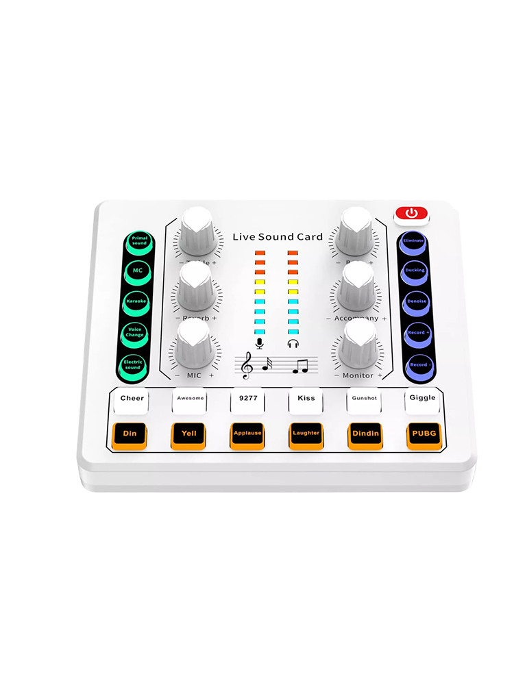 M8 Sound Card Live Streaming Interface External USB Live Broadcast MicrophoneRk