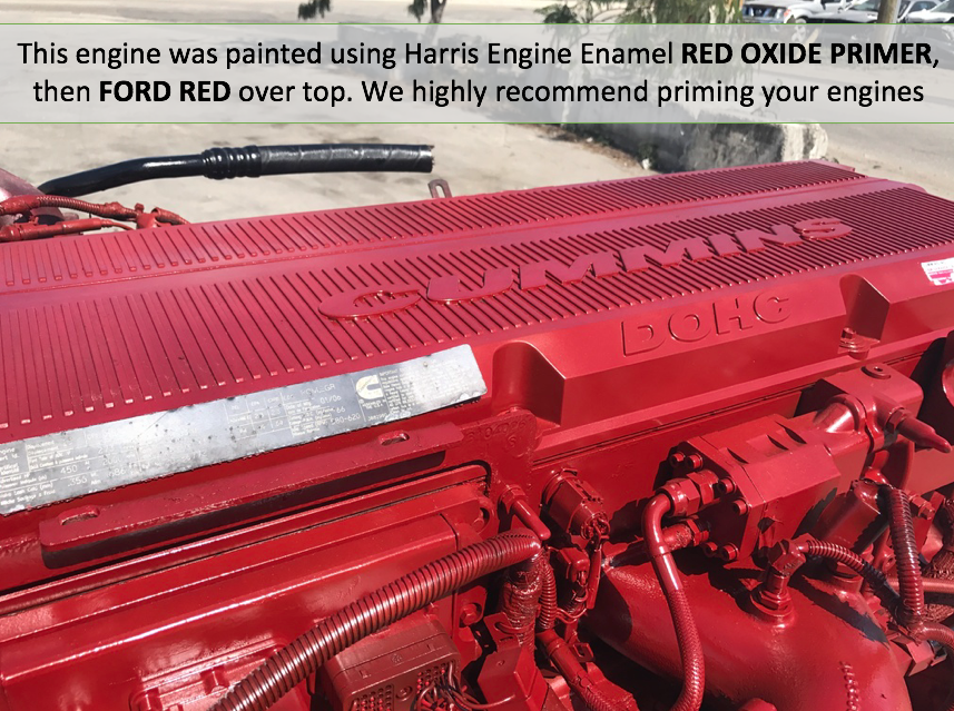 RED Oxide PRIMER Harris Heat Resistant Engine Enamel Motor Engine Spray Paint