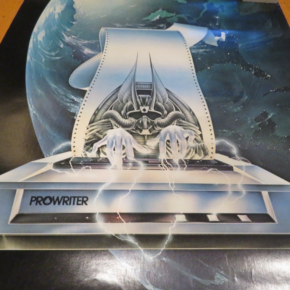 Rare Vintage The Prowriter Cometh 80's Computer Software 20" x 30" Poster