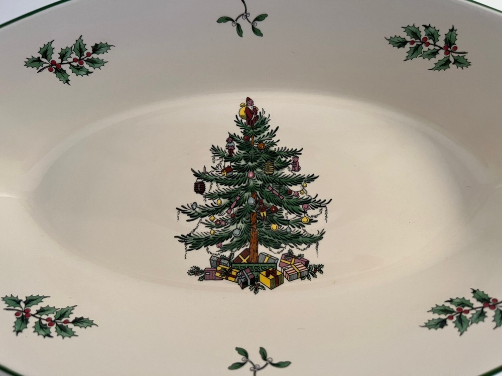 Spode Christmas Tree Bread Tray 15 1/2”.