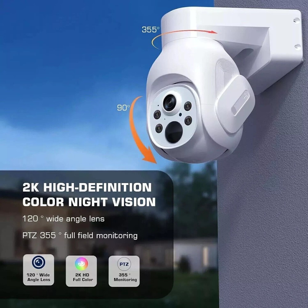 Solar Battery Powered Wireless Security Camera System Outdoor Wifi IP Camera PIR