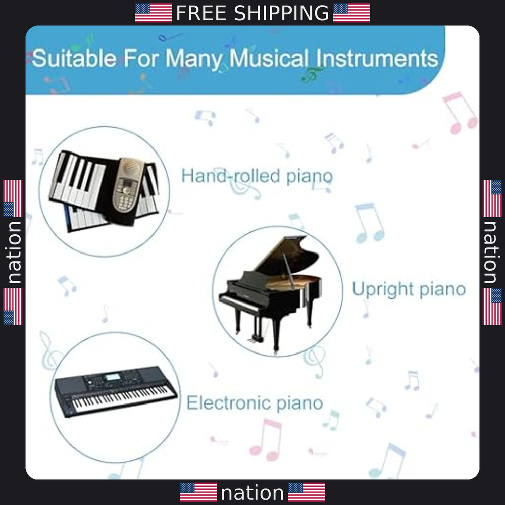 Piano Notes for Beginners - Removable 88-Key & 61-Key Silicone Labels & Guide