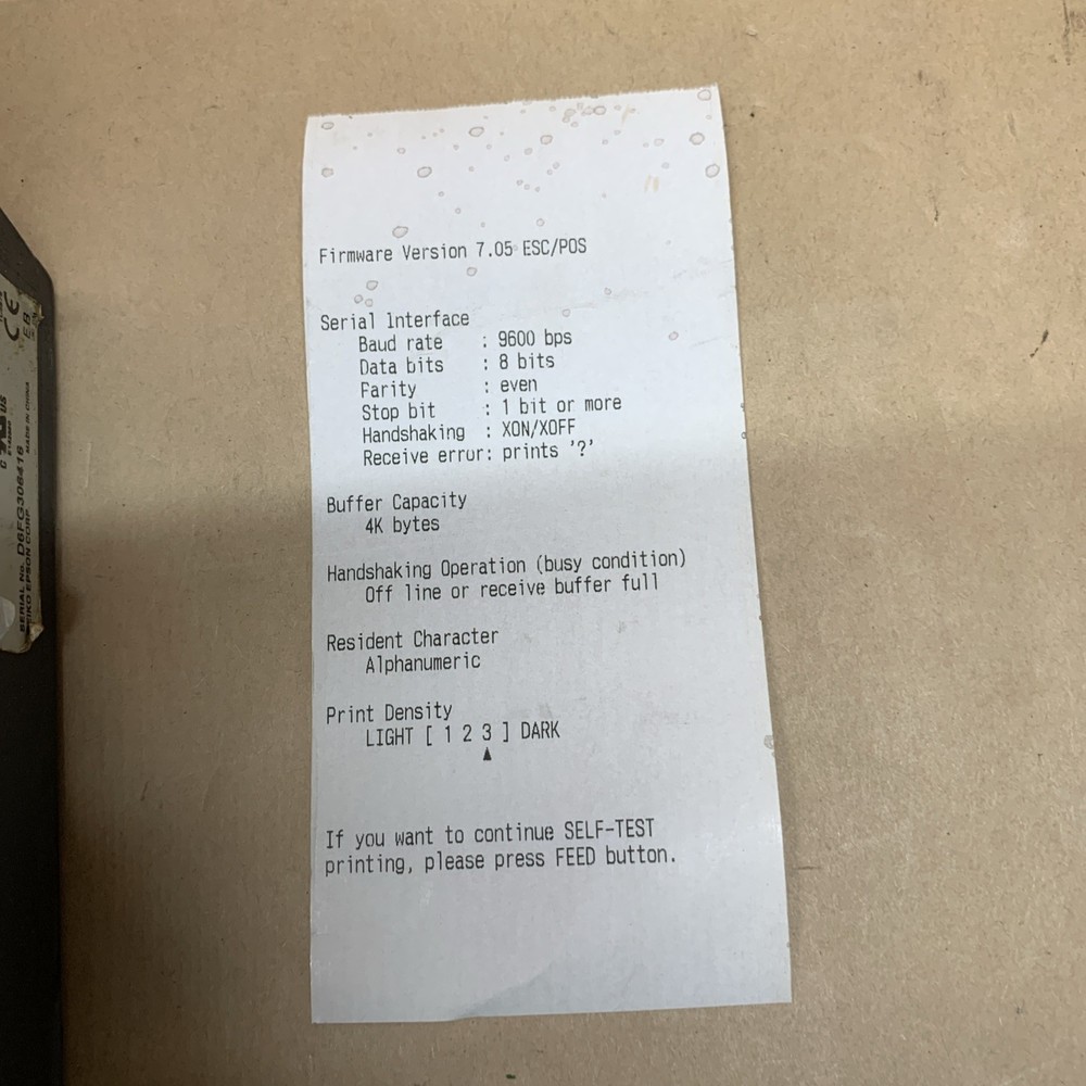 TESTED Epson TM-T88III M129C POS Thermal Receipt Printer Parallel WORKING