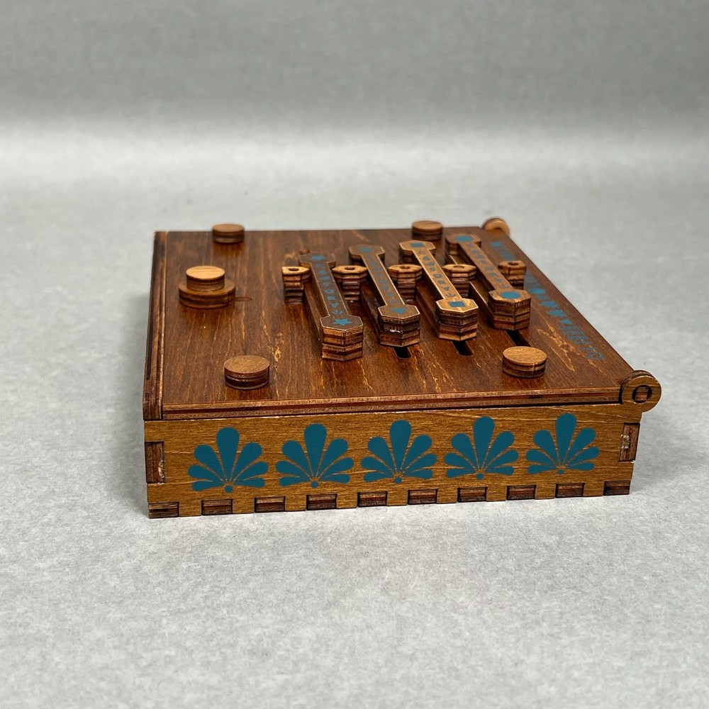 Caesar's Codex Puzzle Box - True Genius Wooden Brainteaser, Multi-Step Codex Box
