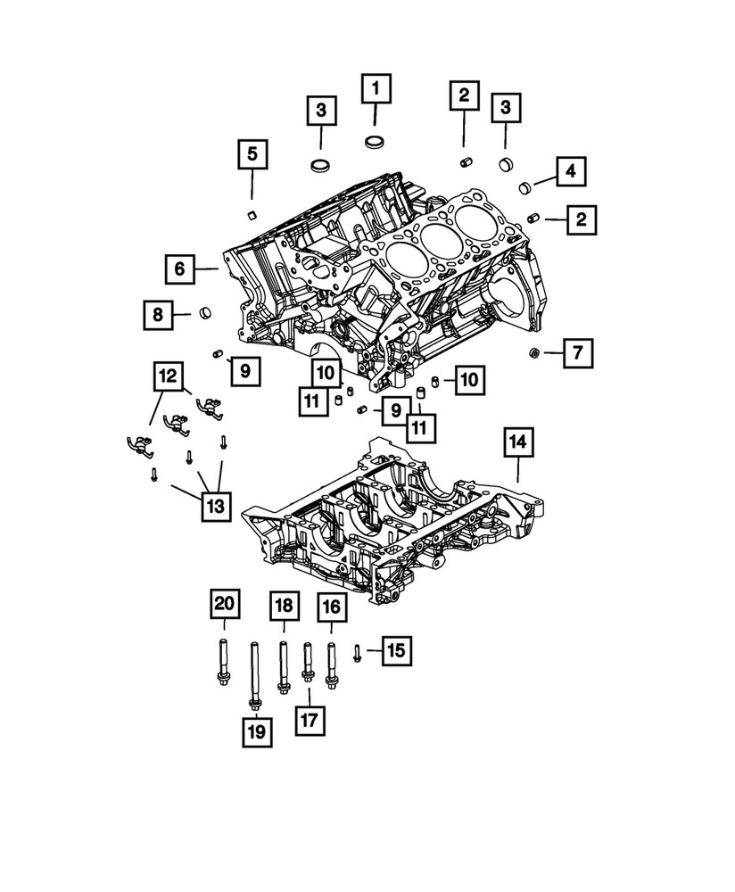 Genuine Mopar Hex Flange Head Bolt Mounting 68147092AA