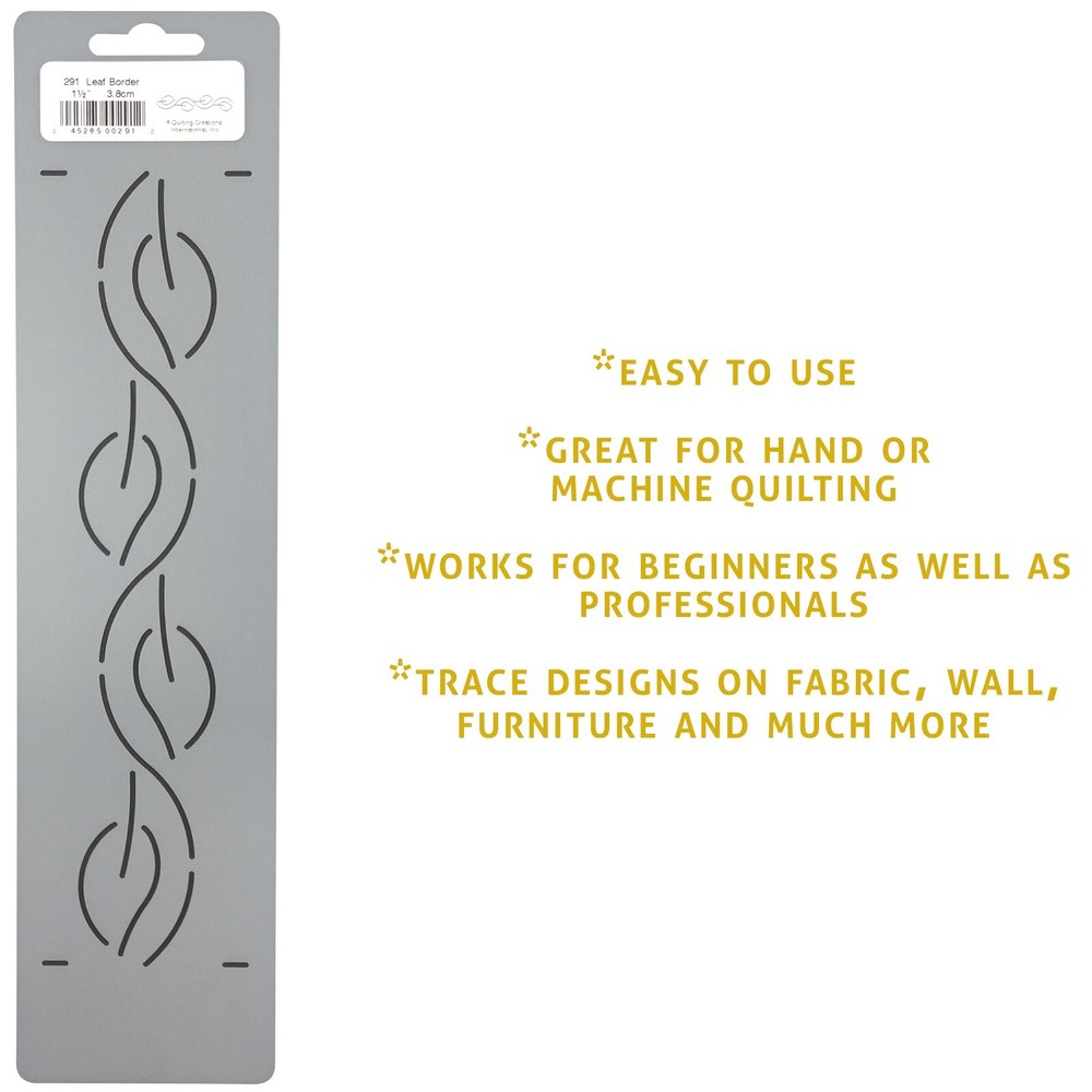 Quilting Stencil Simple Leaf Quilt Pattern Leafy Vines Border Quilters Template