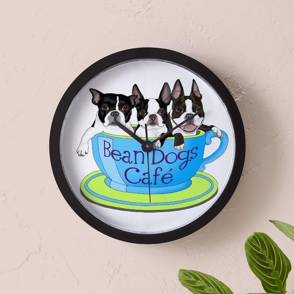 CafePress Beandogs Logo 10" Wall Clock (394040239)