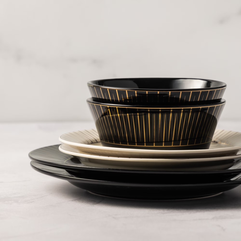 Thyme & Table Maison 12-Piece Ceramic Dinnerware Set