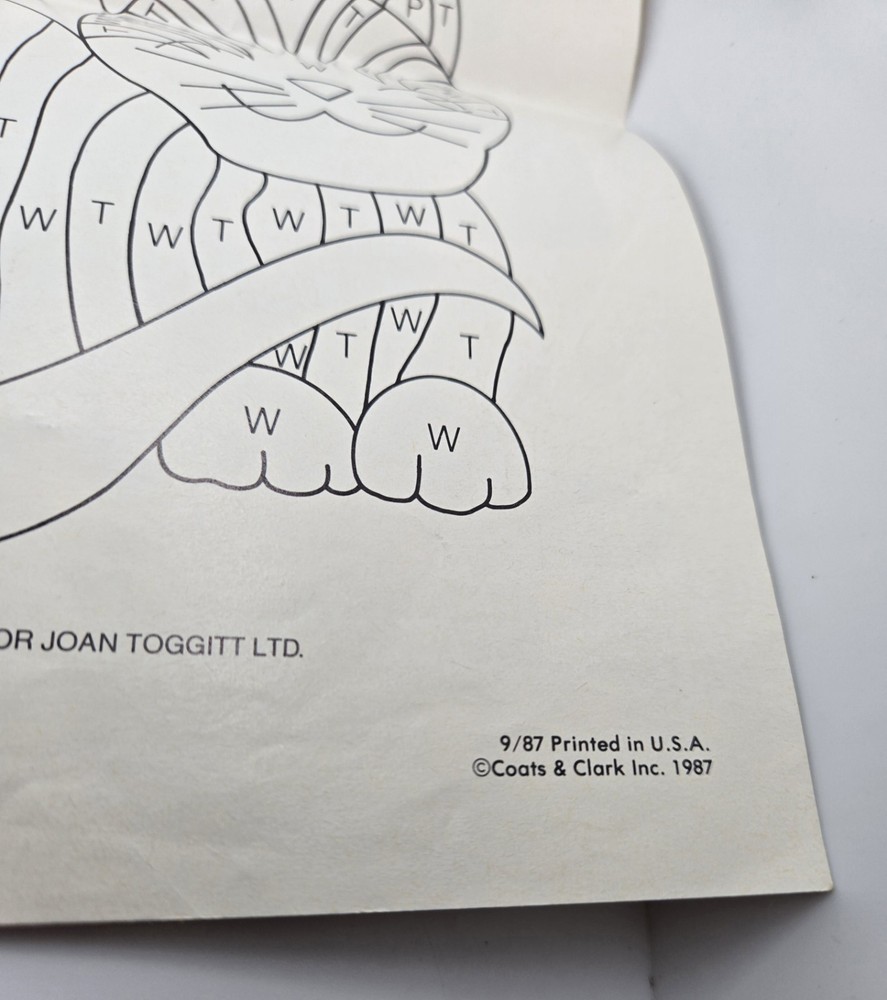 Loop Embroidery Pattern Coats And Clark 1987 Cat And Bird Pattern Unused