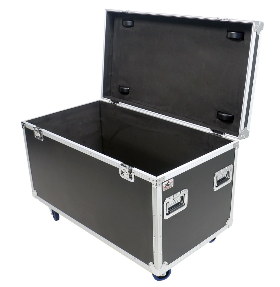 OSP Utility ATA Road Case 45" Trunk Case 4" wheels - Rubber Lined