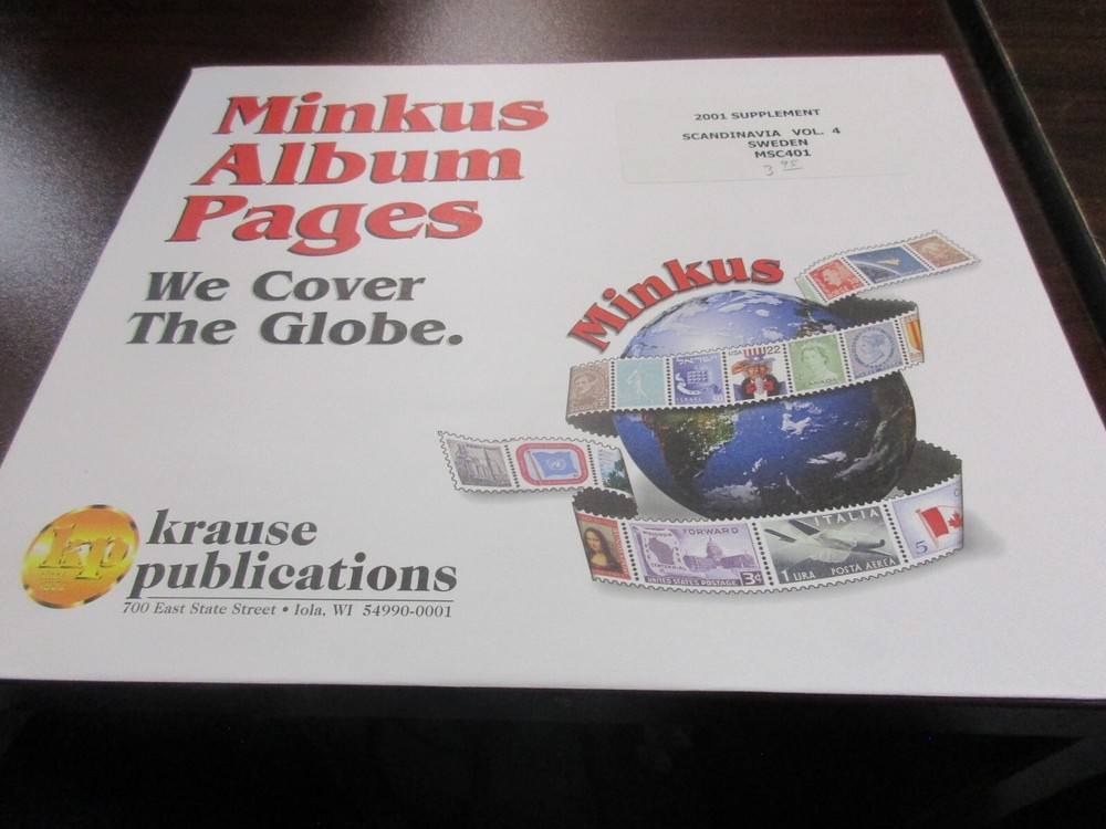 "MINKUS" ALBUM PAGES SCANDINAVIA SWEDEN SUPPLEMENT 2001 VOL.4  W/FREE SHP.