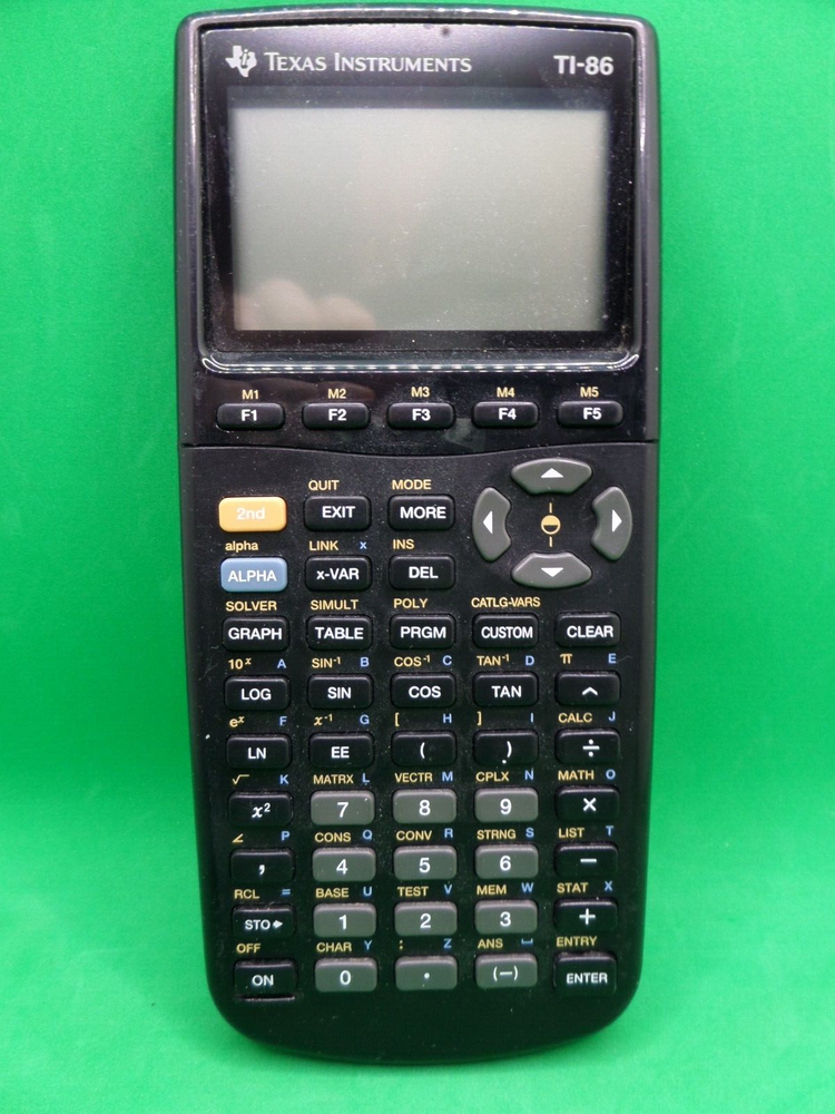 Texas Instruments T1-86 plus graphing calculator