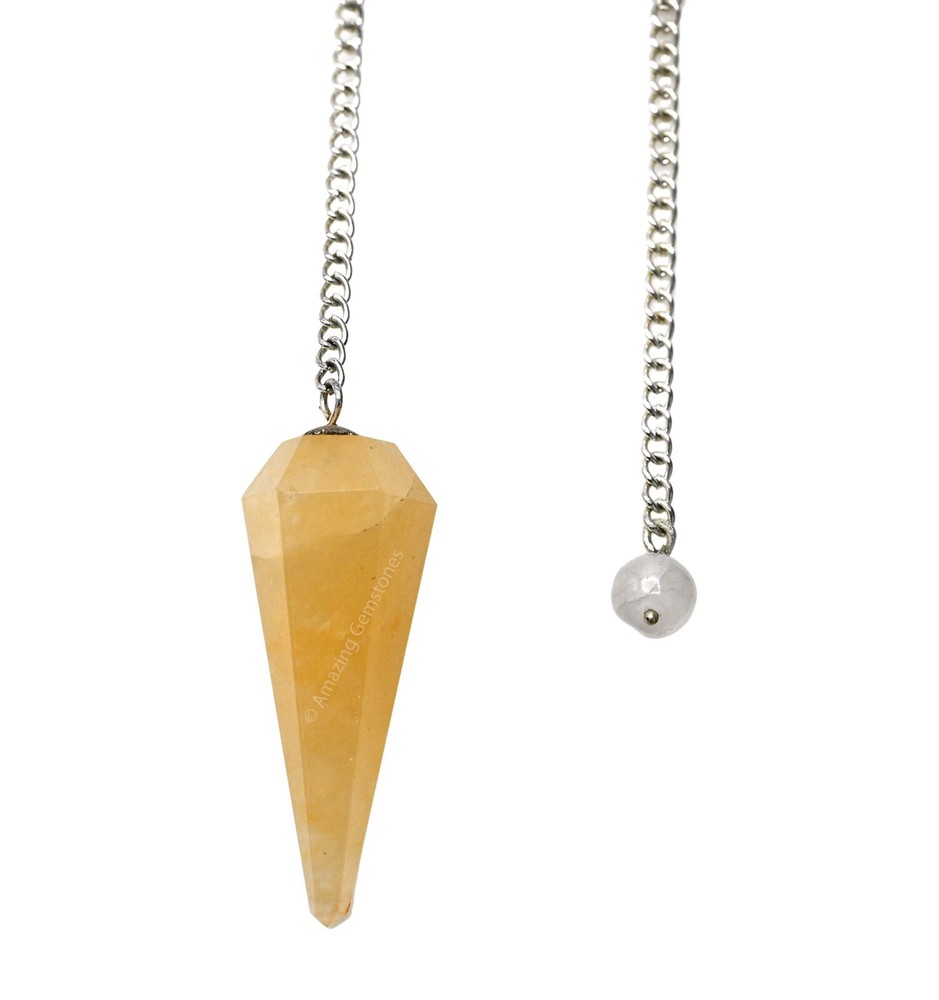 Yellow Aventurine Dowsing Crystal Pendulum
