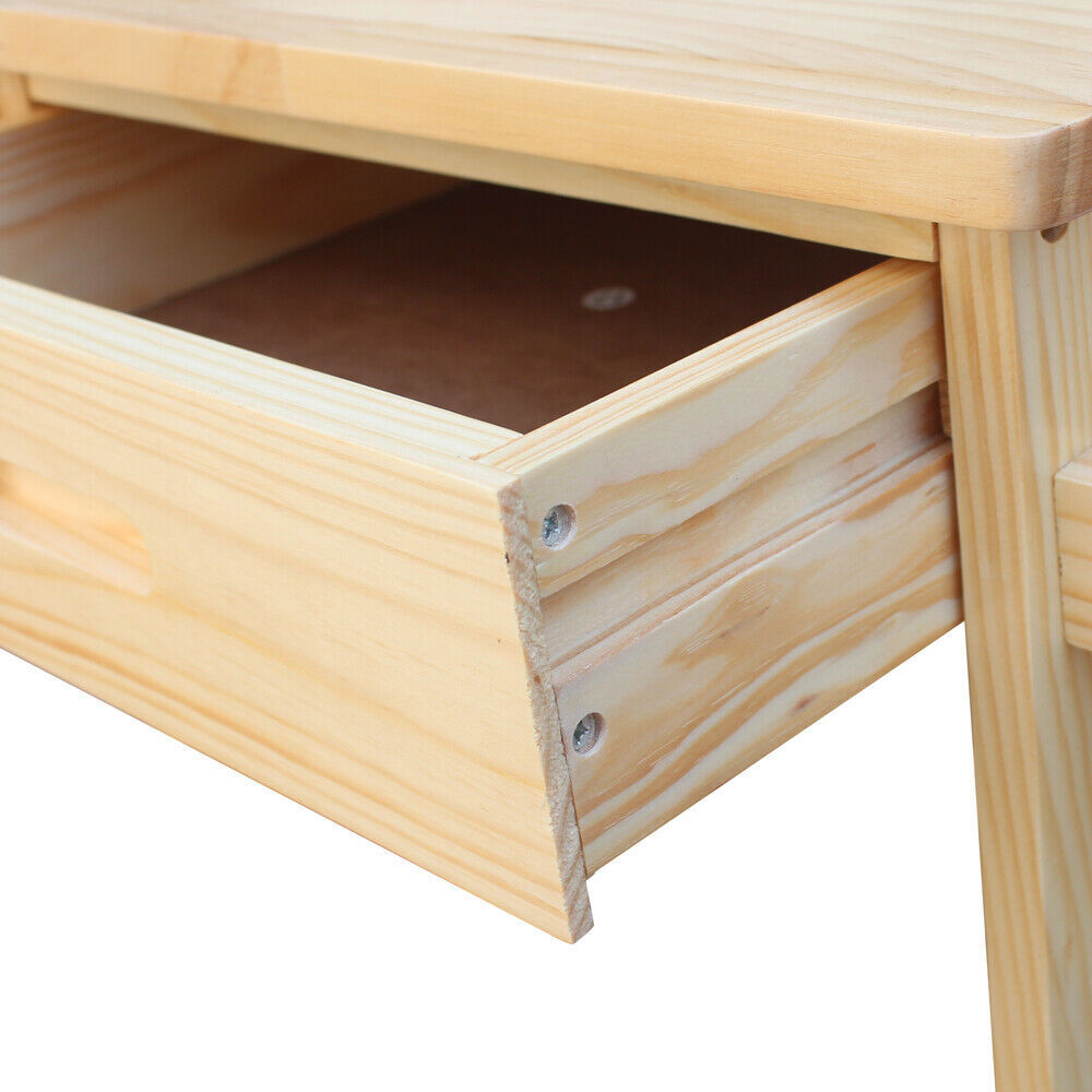 Kitchen Square Solid Wood Folding Rolling Dining Cart with 2 Free Stools Natural