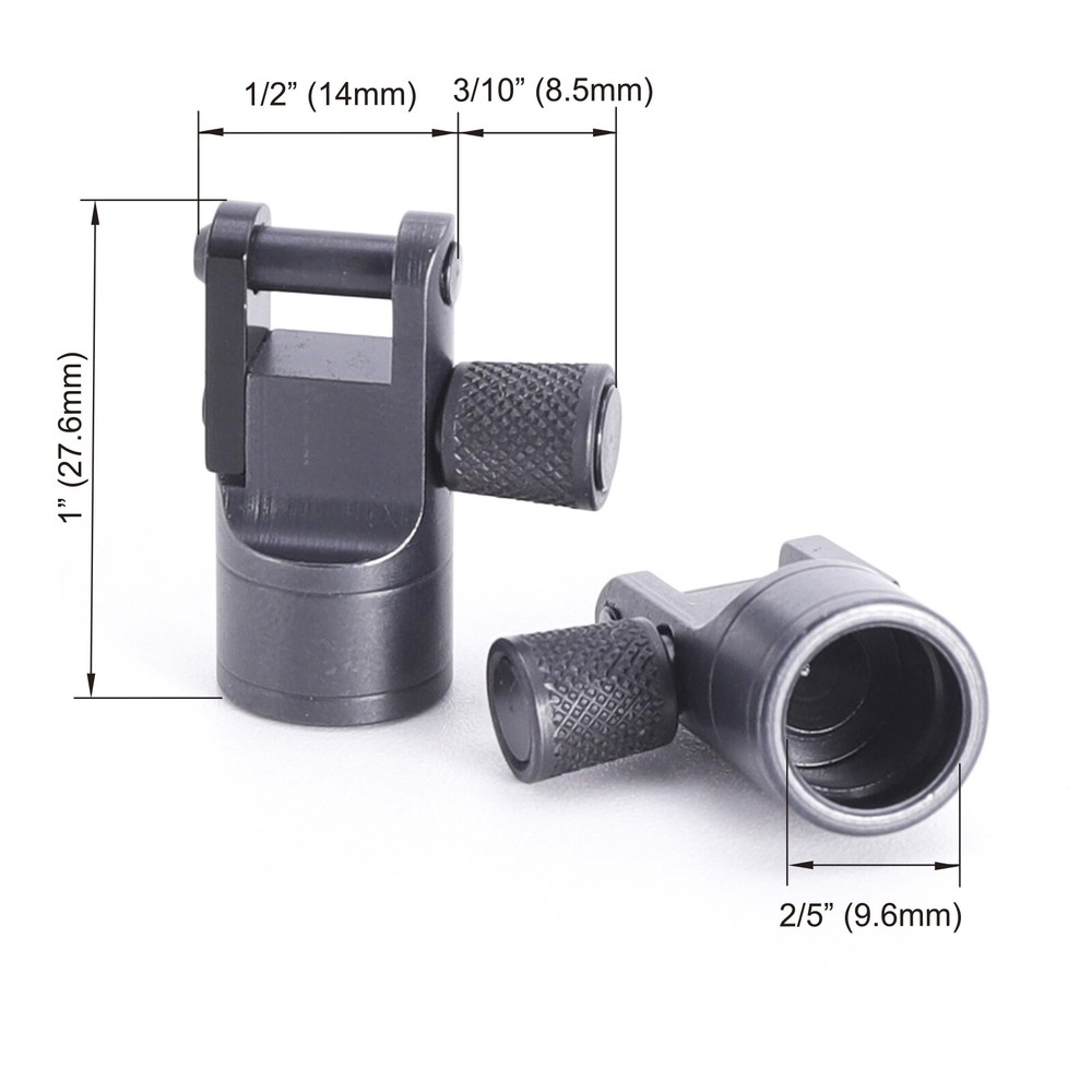 Multi-function QD Adapter Stud Base To Sling Swivel Black Anodized