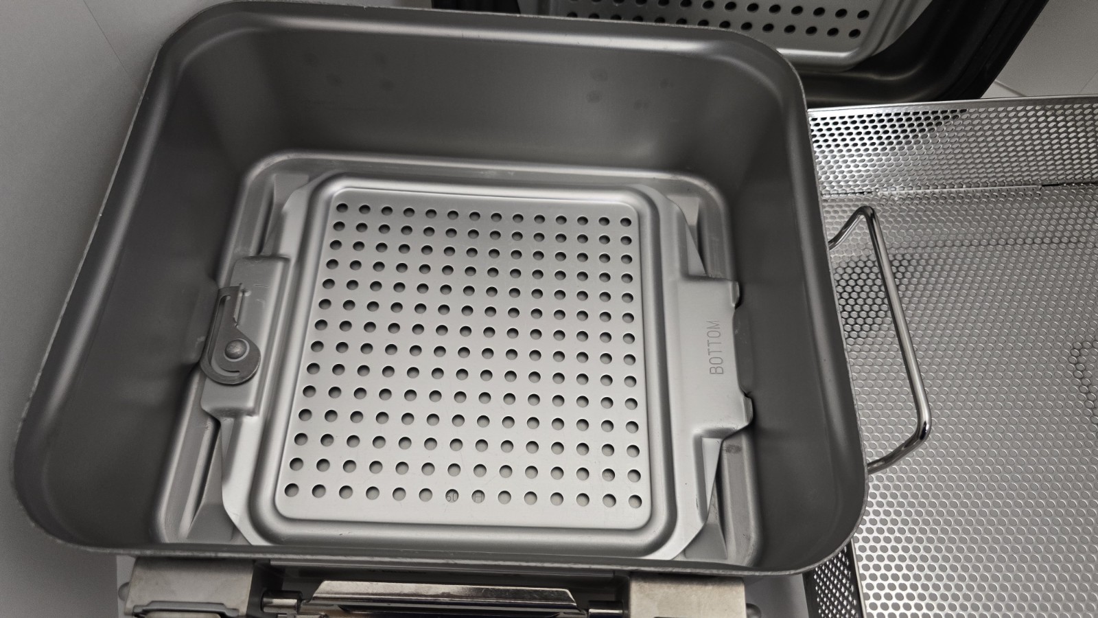 V. Mueller CD1-5B Genesis Sterilization Container 11"X12"X5" Deep W/Basket Tray