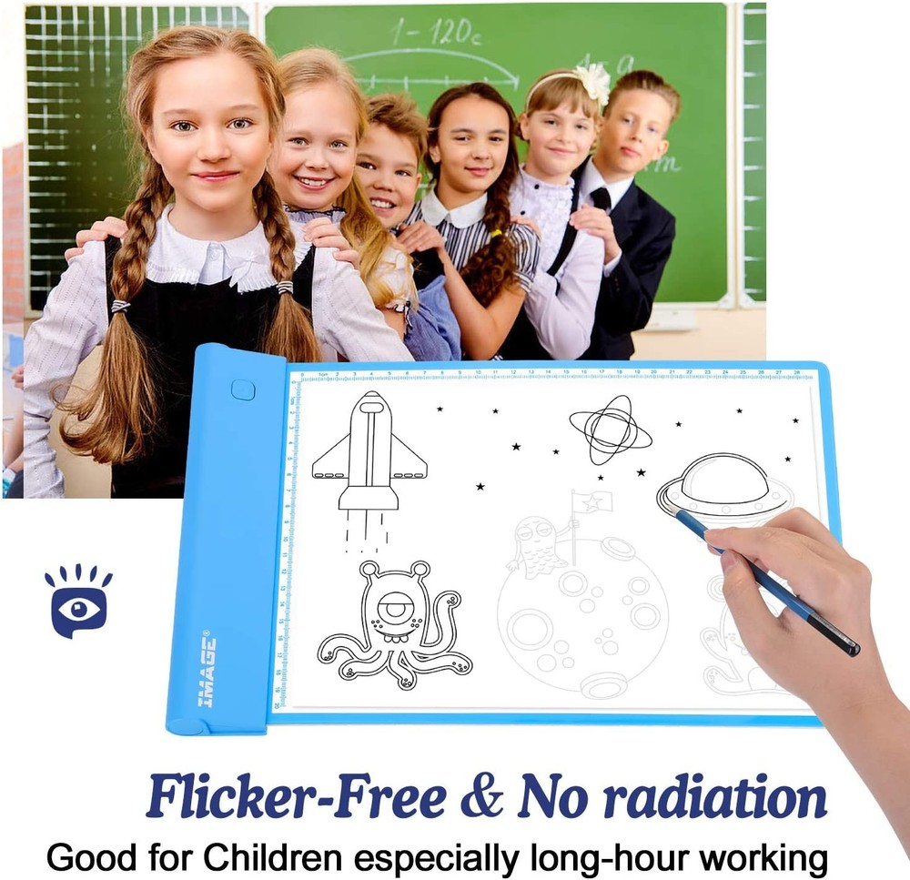 IMAGE Light-up Tracing Pad Dimmable Coloring Board Drawing Copy Pad Table Gift