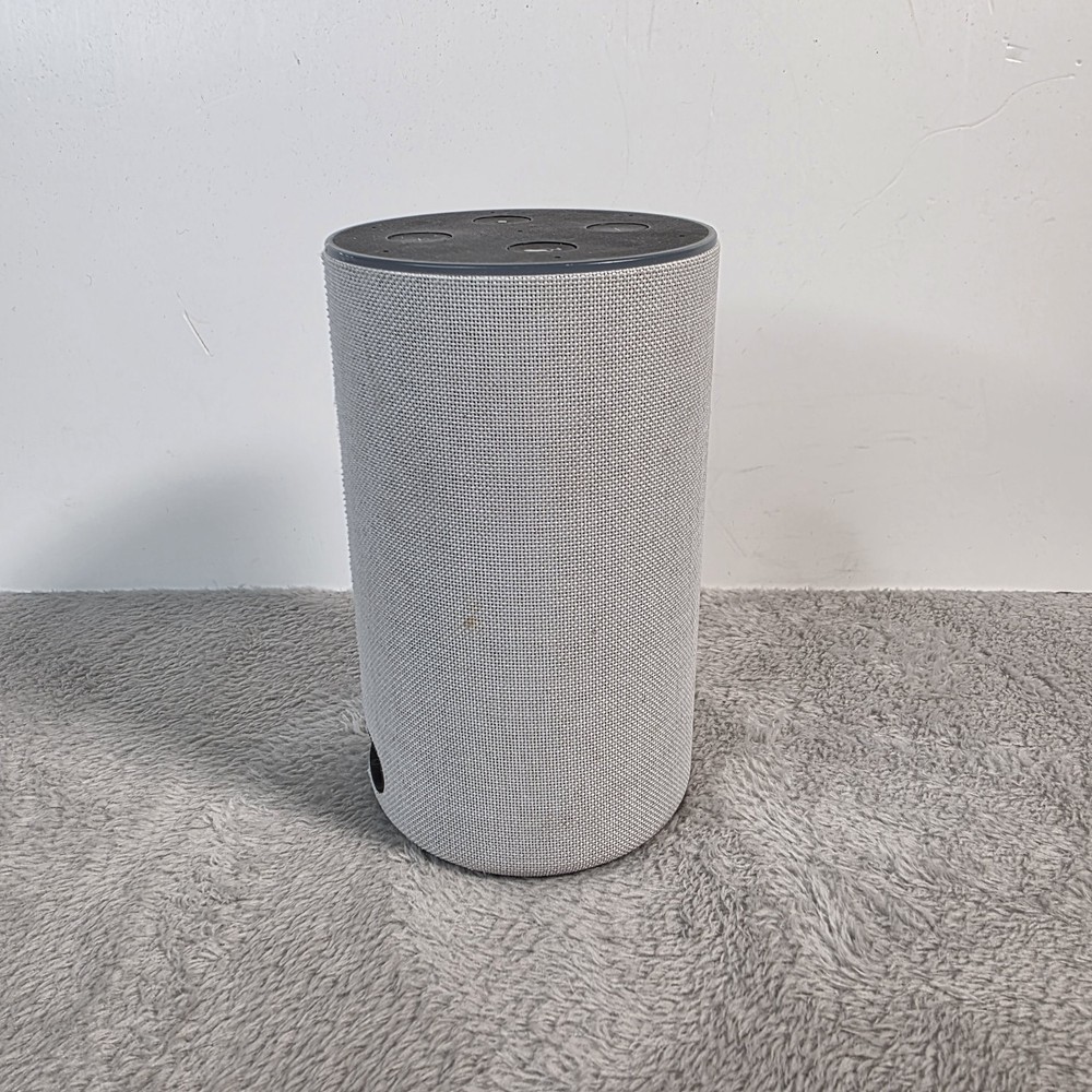 Amazon Echo 2nd Gen Gray Smart Speaker Alexa Wi-Fi Bluetooth Power Adapter