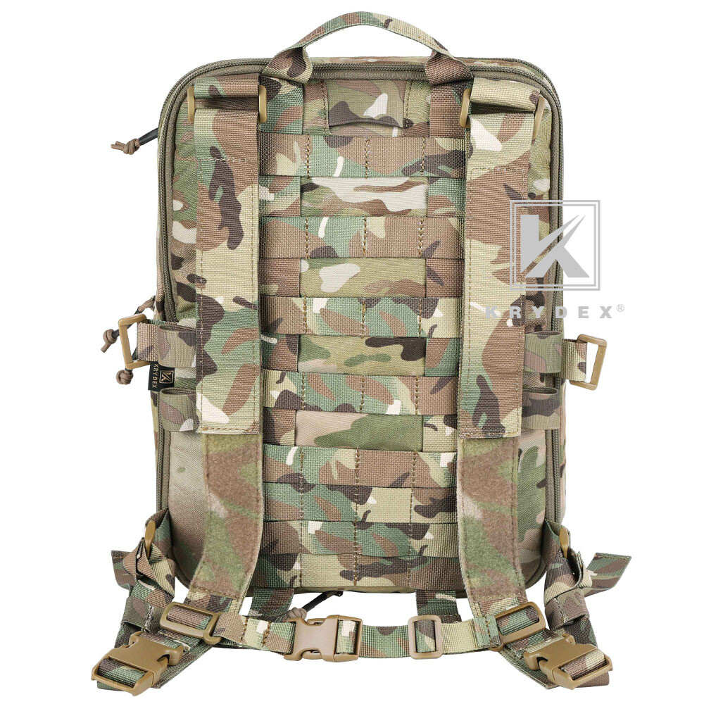 KRYDEX D3 Flatpack 23L Tactical Expandable Backpack MOLLE Travel Pack Multicam